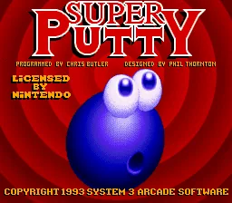 Super Putty: tela de título