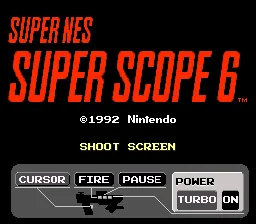 Super Scope 6: tela de título