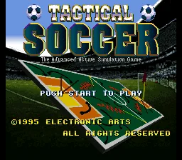 Tactical Soccer: tela de título