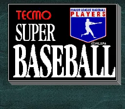 Tecmo Super Baseball: tela de título