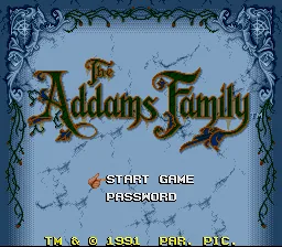 The Addams Family: tela de título