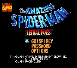 The Amazing Spider-Man - Lethal Foes: tela de título