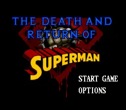 The Death and Return of Superman: tela de título