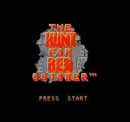 The Hunt for Red October: tela de título