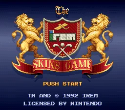 The Irem Skins Game: tela de título