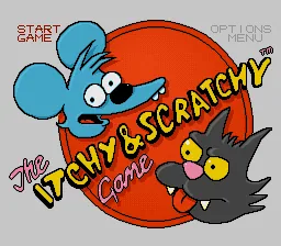 The Itchy & Scratchy Game: tela de título