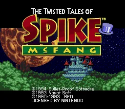 The Twisted Tales of Spike McFang: tela de título