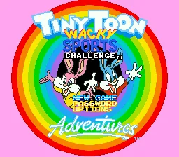 Tiny Toon Adventures - Wacky Sports Challenge: tela de título