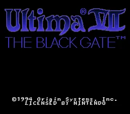 Ultima - The Black Gate: tela de título