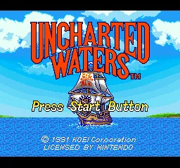 Uncharted Waters: tela de título