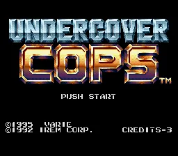 Undercover Cops: tela de título
