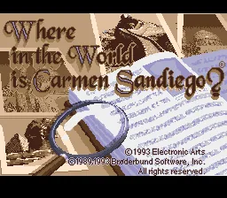 Where in the World Is Carmen Sandiego: tela de título