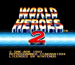 World Heroes 2: tela de título