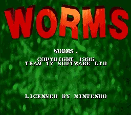 Worms: tela de título