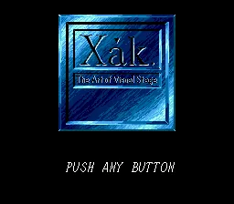Xak - The Art of Visual Stage: tela de título